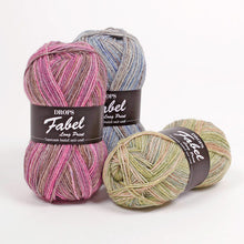 Drops Fabel Long Print 50g / 205m 4-kārtīga zeķu dzija