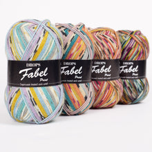 Drops Fabel Print 50g / 205m 4-kārtīga zeķu dzija