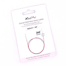 Rotējošā KnitPro skrūvējamo adatu savienojošā aukla (dažādu izmēru)