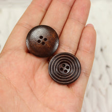 Rievotas koka pogas (25mm) 3 krāsas