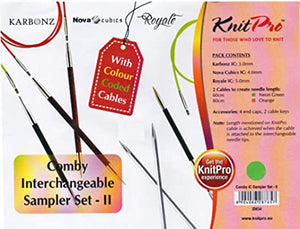 Kombinētais skrūvējamo adatu starta komplekts, (3 veidi un izmēri) KnitPro Set-2 20634