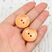 Gludas, ieliektas formas koka pogas (25mm) 3 krāsas