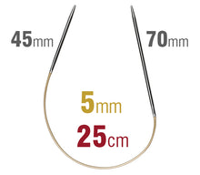 25cm ADDI apļa zeķu adatas (dažādu izmēru)