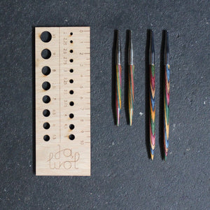 KnitPro SYMFONIE skrūvējamās īsās adatas (dažādu izmēru)