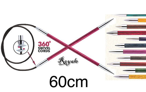 60cm KnitPro ROYALE apļa adāmadatas (dažādu izmēru)